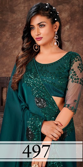 MEHEK 497 COLOUR SATIN SILK SAREE WHOLESALER